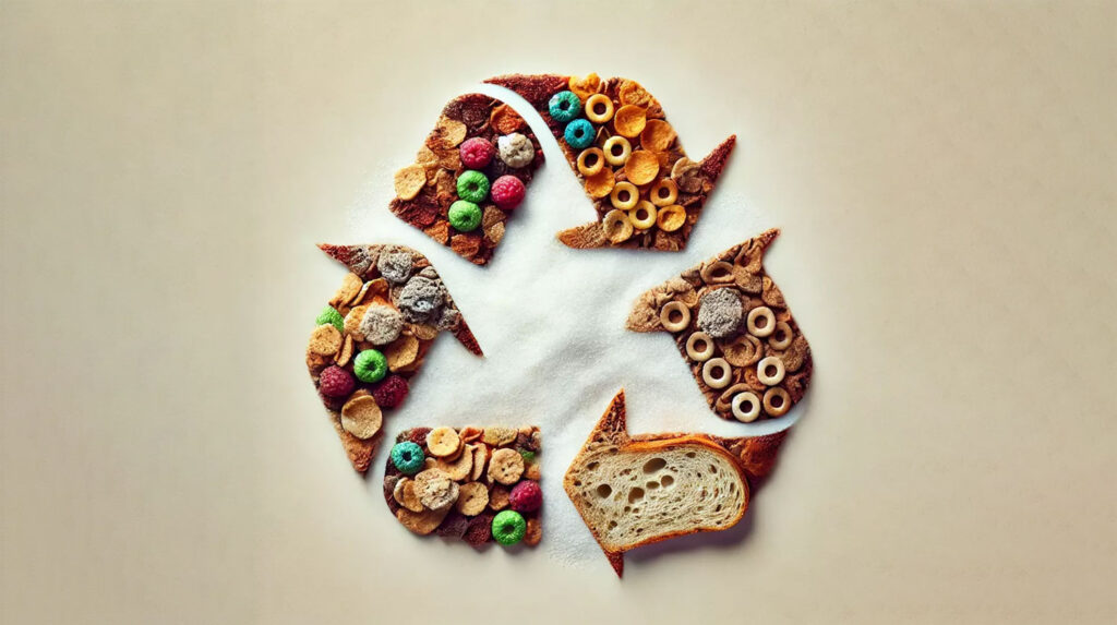 Recycling Icon made of food